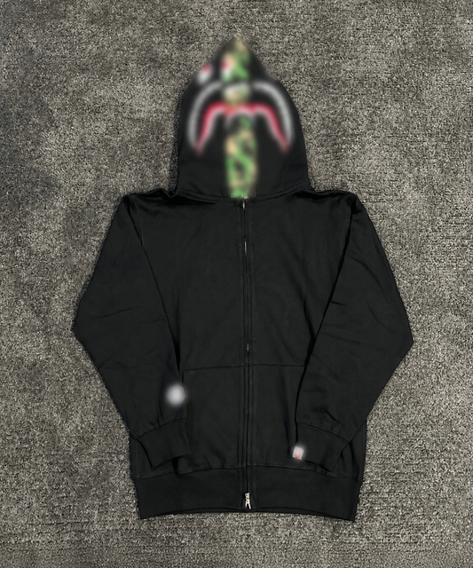 RS Black/Green Camo Hoodie Full Zip